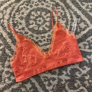 Urban Outfitters Lace Bralette in Coral